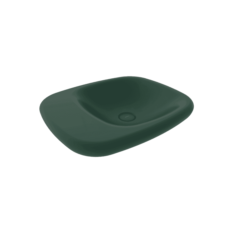 Bocchi Fenice Çanak Lavabo 54 cm Deliksiz Mat Yeşil