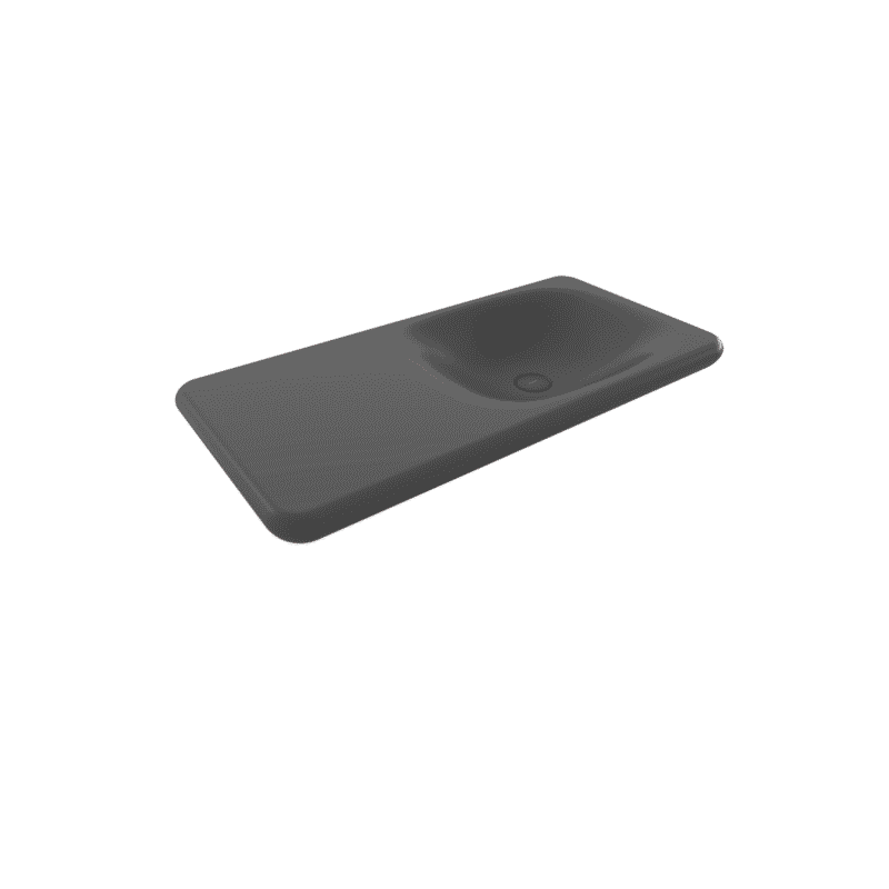 Bocchi Fenice Etajerli Lavabo 90 cm Deliksiz Mat Antrasit