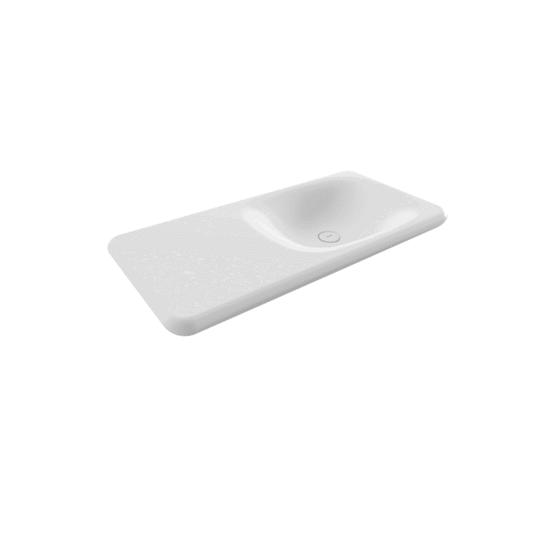 Bocchi Fenice Etajerli Lavabo 90 cm Deliksiz Mat Beyaz