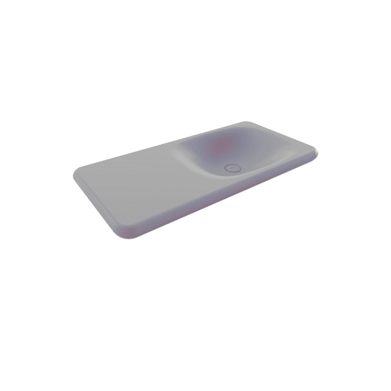 Bocchi Fenice Etajerli Lavabo 90 cm Deliksiz Mat Gri