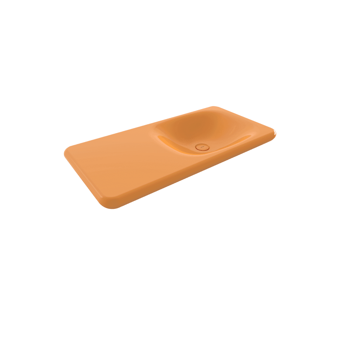 Bocchi Fenice Etajerli Lavabo 90 cm Deliksiz Parlak Mandalina Sarısı Bocchi Fenice Etajerli Lavabo 90 cm Deliksiz Parlak Mandalina Sarısı