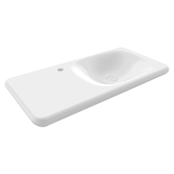 Bocchi Fenice Etajerli Lavabo Parlak Beyaz