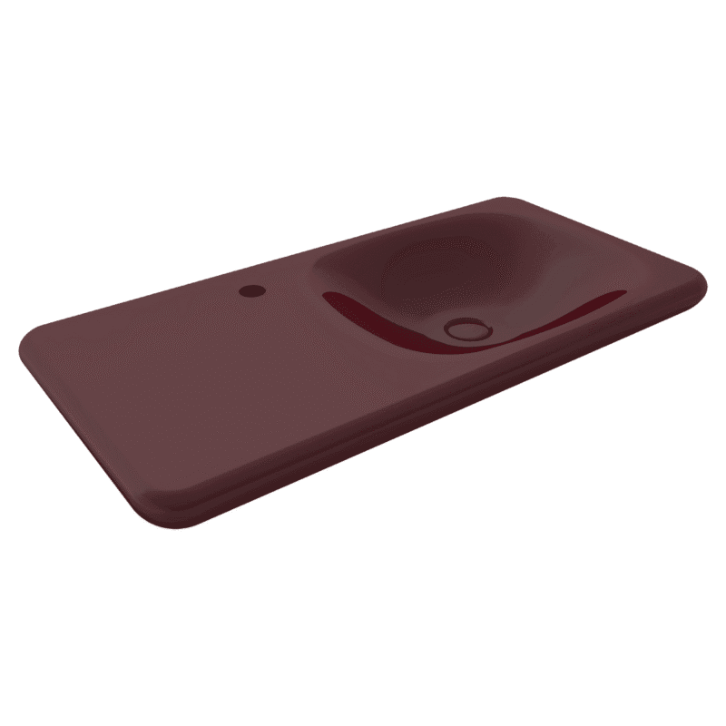 Bocchi Fenice Etajerli Lavabo Parlak Burgonya Bordosu