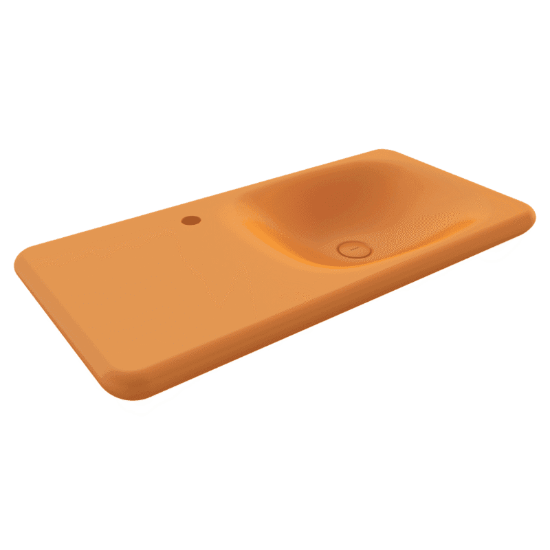 Bocchi Fenice Etajerli Lavabo Parlak Mandalina Sarısı