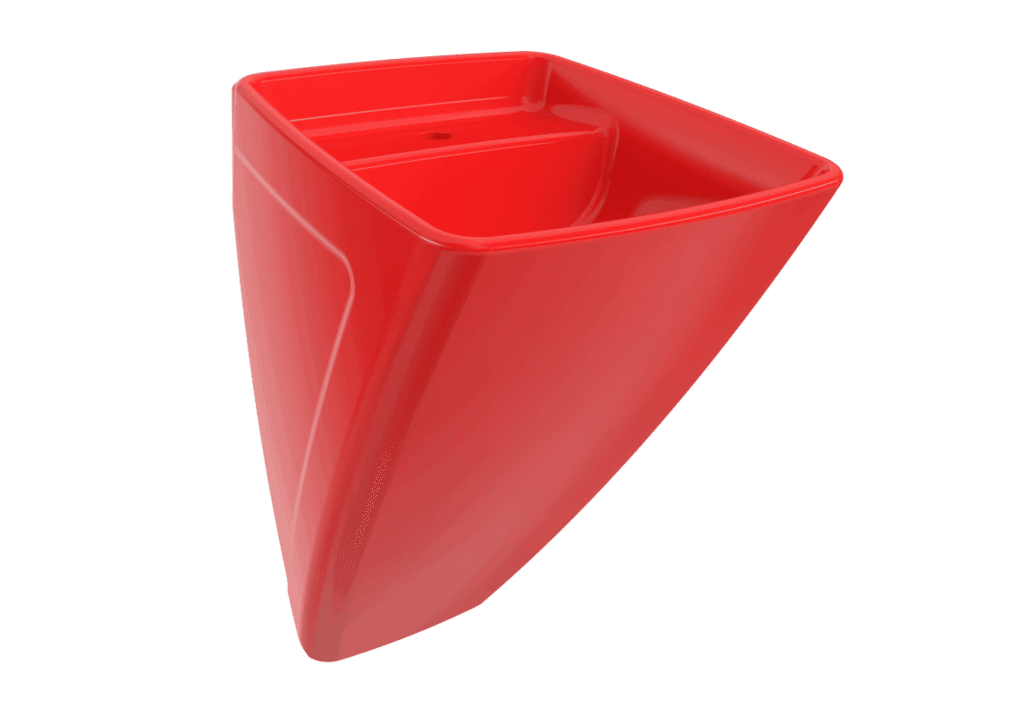 Bocchi Firenze Asma Monoblok Lavabo Parlak Kırmızı