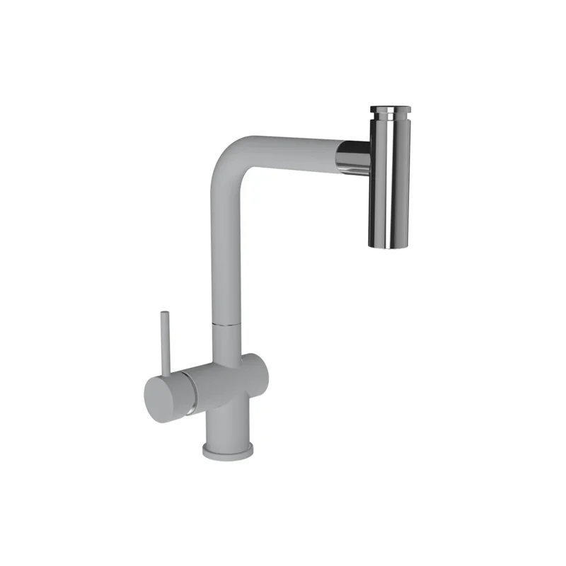 Bocchi Forli Tek Kumandalı Eviye Bataryası Spreyli Urban Grey