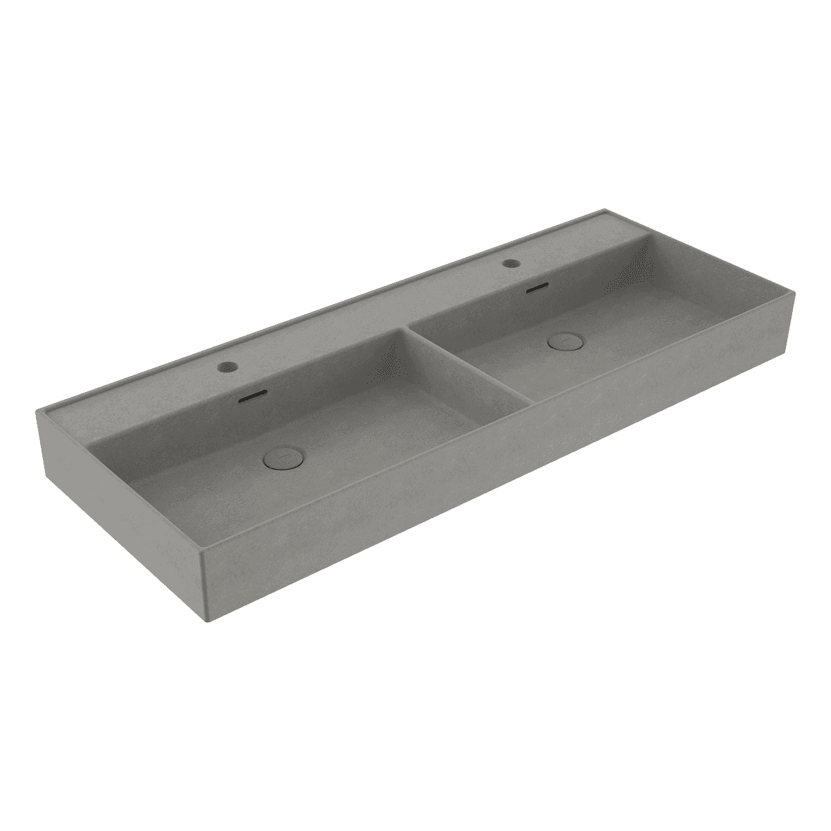 Bocchi Milano Çift Gözlü Lavabo 120 cm Mat Beton Bocchi Milano Çift Gözlü Lavabo 120 cm Mat Beton
