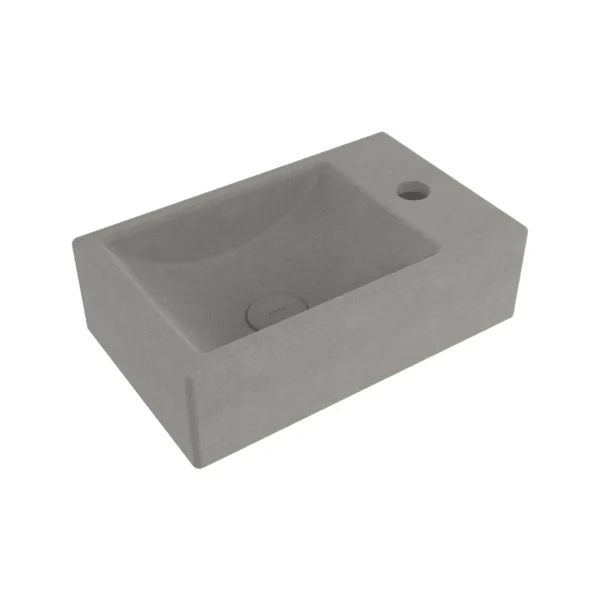Bocchi Milano Dar Sağ Lavabo 37 cm Mat Beton