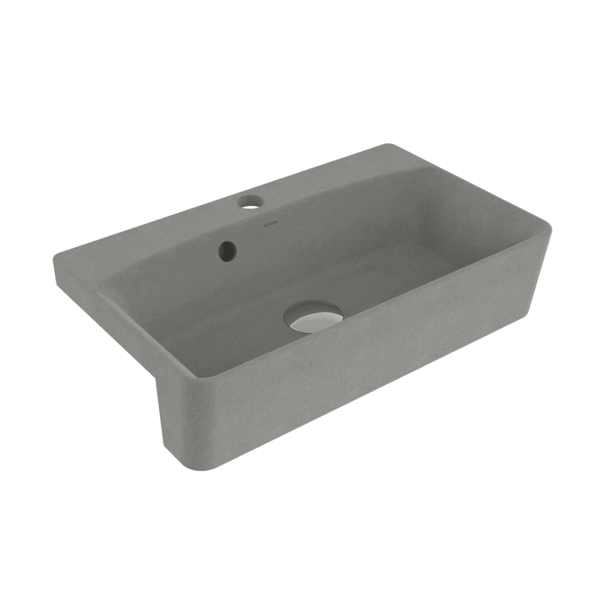 Bocchi Milano Dar Yarım Tezgah Lavabo 50X30 cm Mat Beton