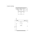 Bocchi Milano Dar Yarım Tezgah Lavabo 50X30 cm Parlak Beyaz