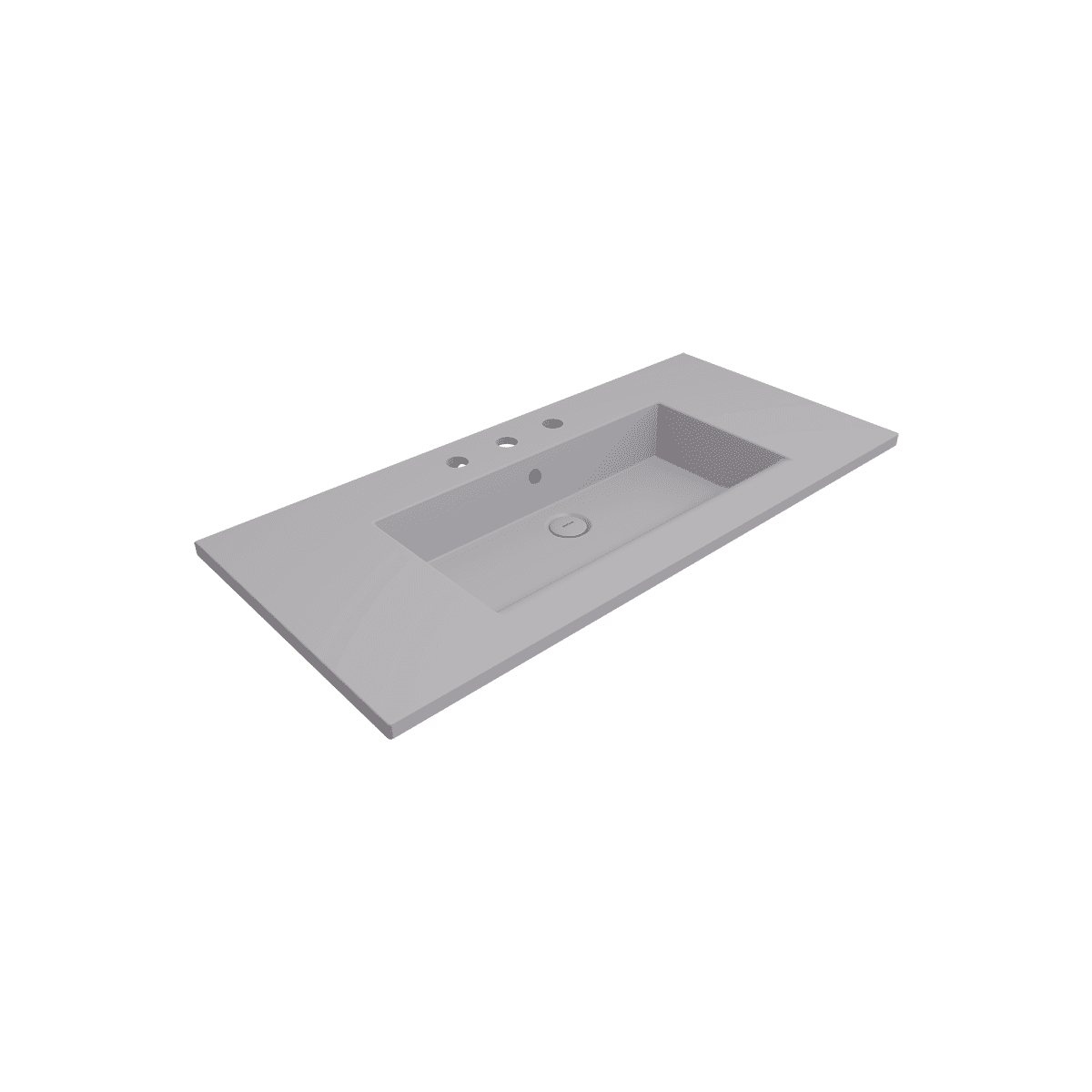Bocchi Milano Etajerli Lavabo 100 cm Üç Delikli Mat Gri Bocchi Milano Etajerli Lavabo 100 cm Üç Delikli Mat Gri