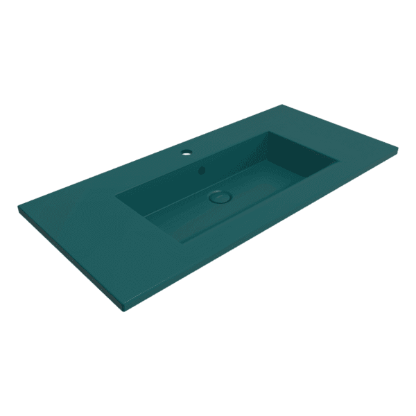 Bocchi Milano Etajerli Lavabo 100 cm Mat Petrol Mavisi