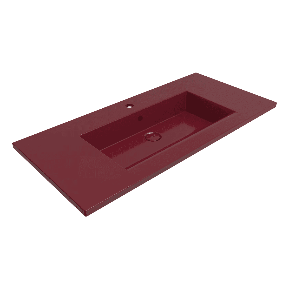 Bocchi Milano Etajerli Lavabo 100 cm Parlak Burgonya Bordosu Bocchi Milano Etajerli Lavabo 100 cm Parlak Burgonya Bordosu
