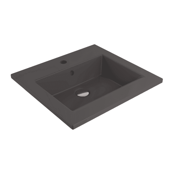 Bocchi Milano Etajerli Lavabo 50 cm - Mat Antrasit