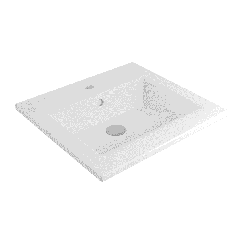 Bocchi Milano Etajerli Lavabo 50 cm - Mat Beyaz