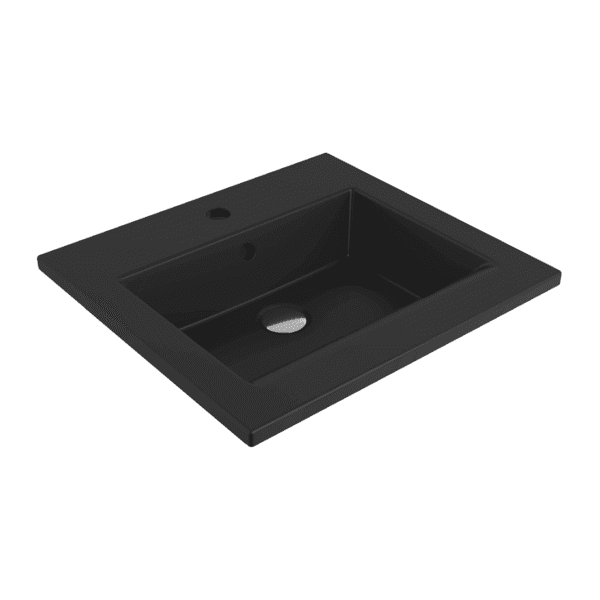 Bocchi Milano Etajerli Lavabo 50 cm - Mat Siyah