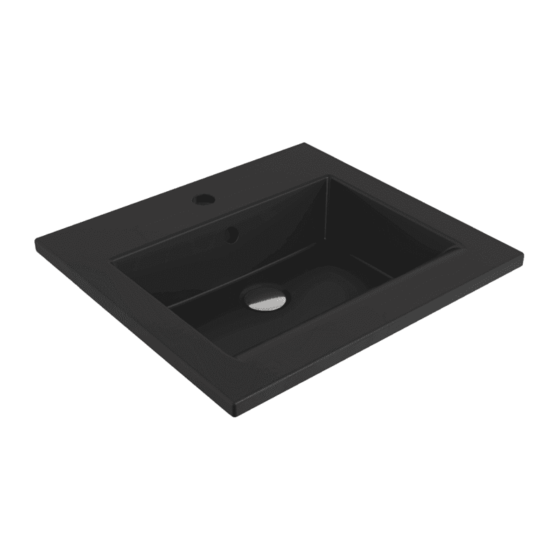 Bocchi Milano Etajerli Lavabo 50 cm - Mat Siyah