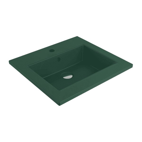 Bocchi Milano Etajerli Lavabo 50 cm - Mat Yeşil