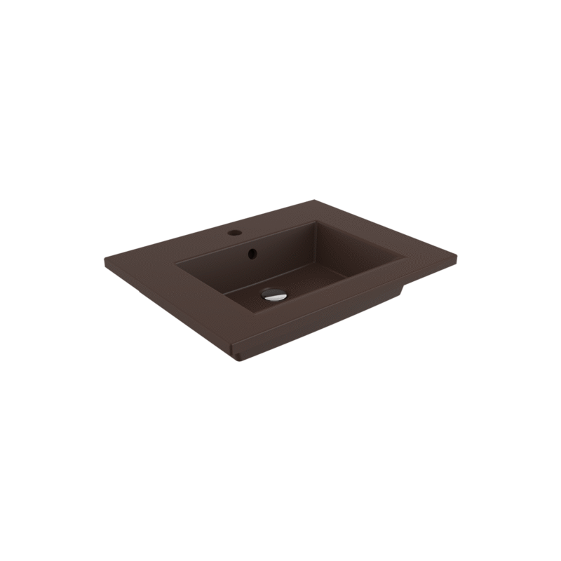 Bocchi Milano Etajerli Lavabo 60 cm Mat Kahve