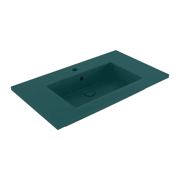Bocchi Milano Etajerli Lavabo 80 cm Mat Petrol Mavisi