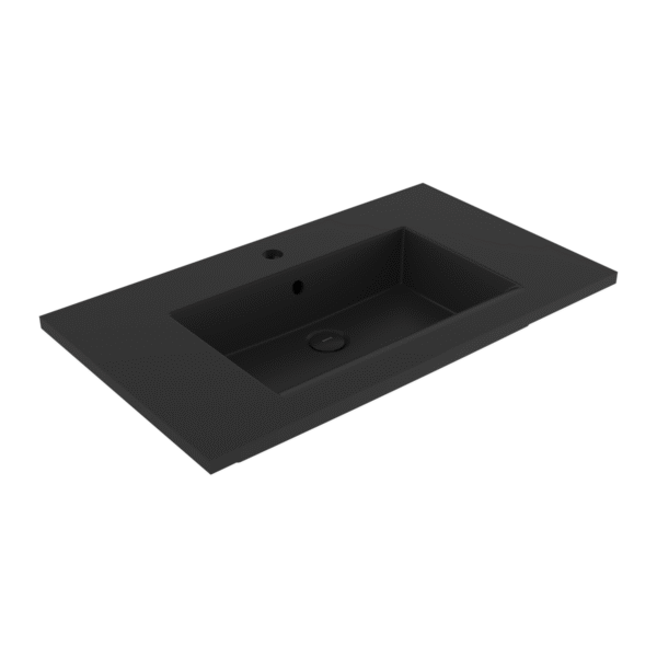 Bocchi Milano Etajerli Lavabo 80 cm Mat Siyah