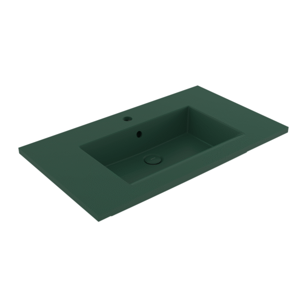 Bocchi Milano Etajerli Lavabo 80 cm Mat Yeşil