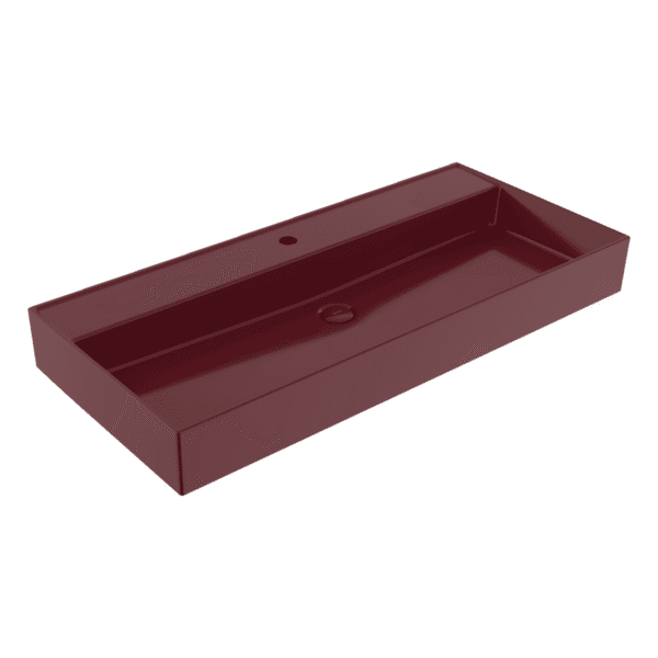 Bocchi Milano Lavabo 100 cm Parlak Burgonya Bordosu