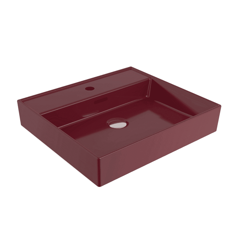 Bocchi Milano Lavabo 50 cm - Parlak Burgonya Bordosu
