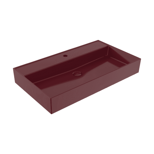 Bocchi Milano Lavabo 80 cm Parlak Burgonya Bordosu