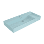 Bocchi Milano Sağdan Etejerli Lavabo 100 cm Mat Buz Mavisi