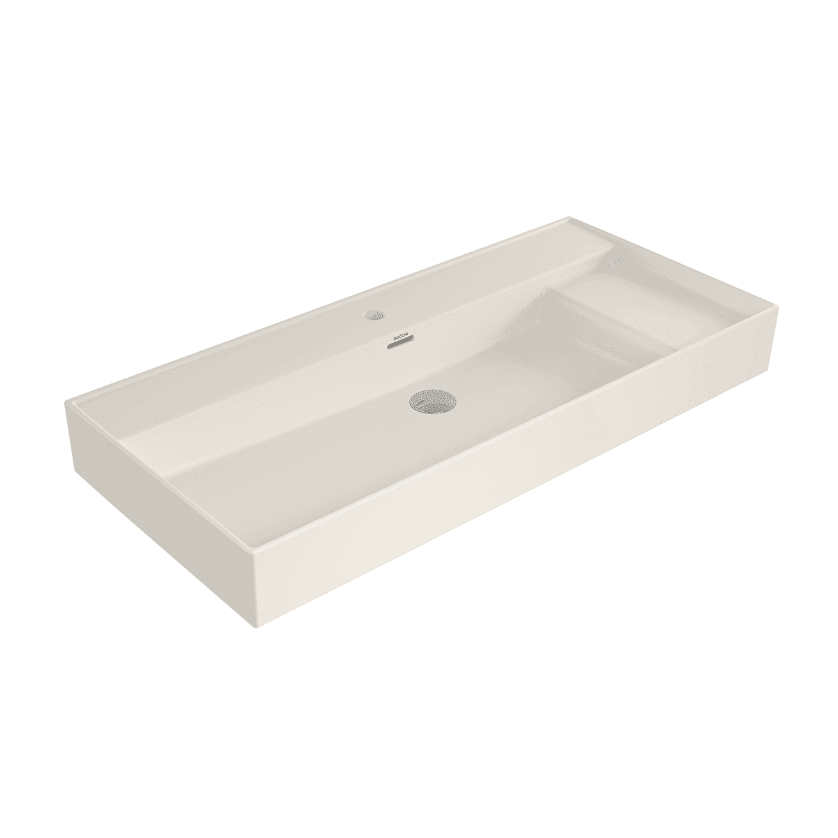 Bocchi Milano Sağdan Etejerli Lavabo 100 cm Parlak Bisküvi Bocchi Milano Sağdan Etejerli Lavabo 100 cm Parlak Bisküvi