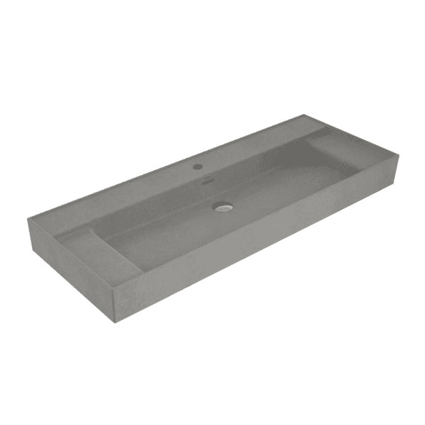 Bocchi Milano Sağdan Etejerli Lavabo 120 cm Mat Beton