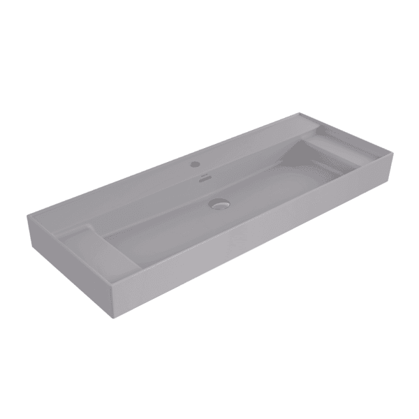 Bocchi Milano Sağdan Etejerli Lavabo 120 cm Mat Gri