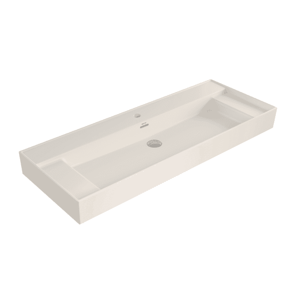 Bocchi Milano Sağdan Etejerli Lavabo 120 cm Parlak Bisküvi