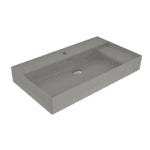 Bocchi Milano Sağdan Etejerli Lavabo 80 cm Mat Beton
