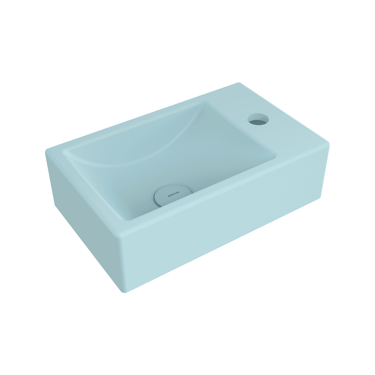 Bocchi Milano Tezgah Üstü/Asma Lavabo 37 cm Mat Buz Mavisi Bocchi Milano Tezgah Üstü/Asma Lavabo 37 cm Mat Buz Mavisi