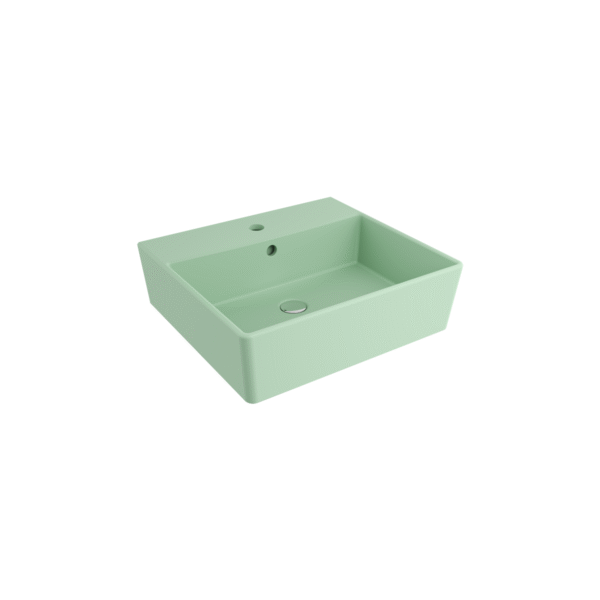 Bocchi Milano Tezgah Üstü/Asma Lavabo 50 cm Mat Mint Yeşil
