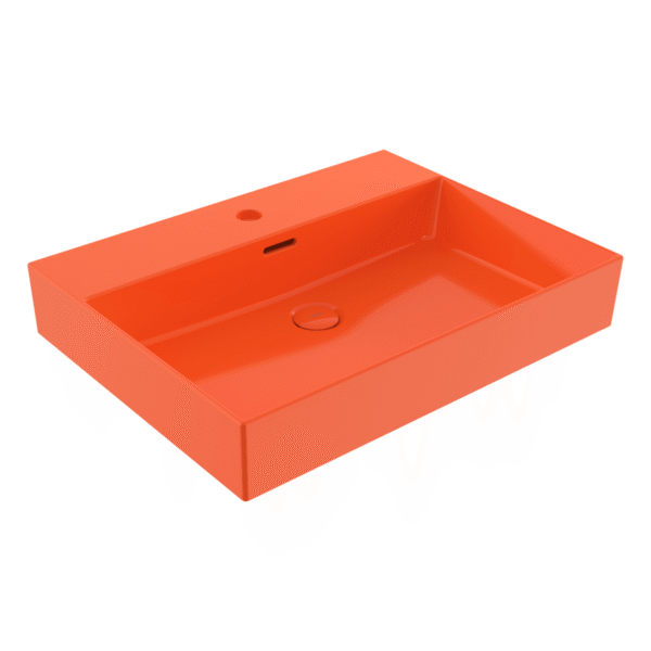 Bocchi Milano Tezgah Üstü/Asma Lavabo 60 cm Parlak Turuncu
