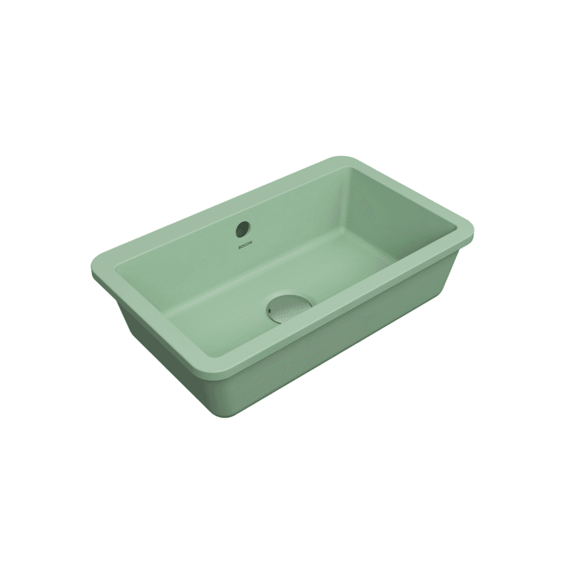 Bocchi Milano Tezgah Altı Lavabo 44 cm - Mat Mint Yeşil