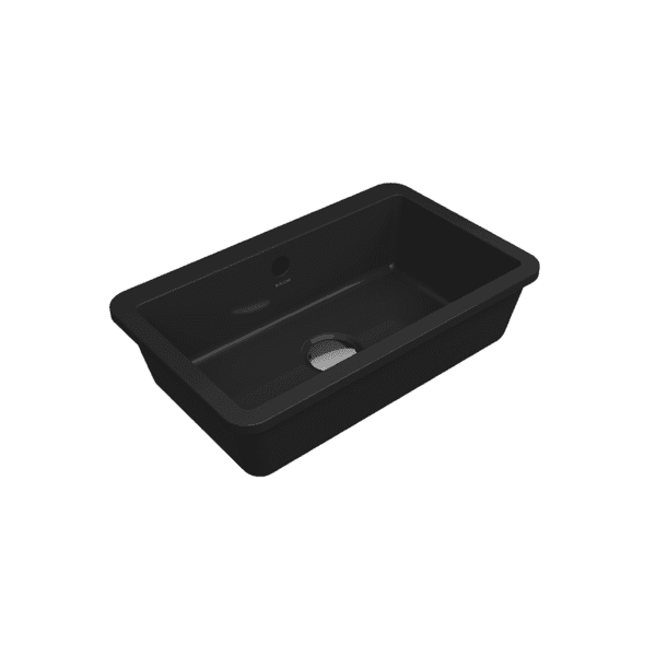 Bocchi Milano Tezgah Altı Lavabo 44 cm - Parlak Siyah