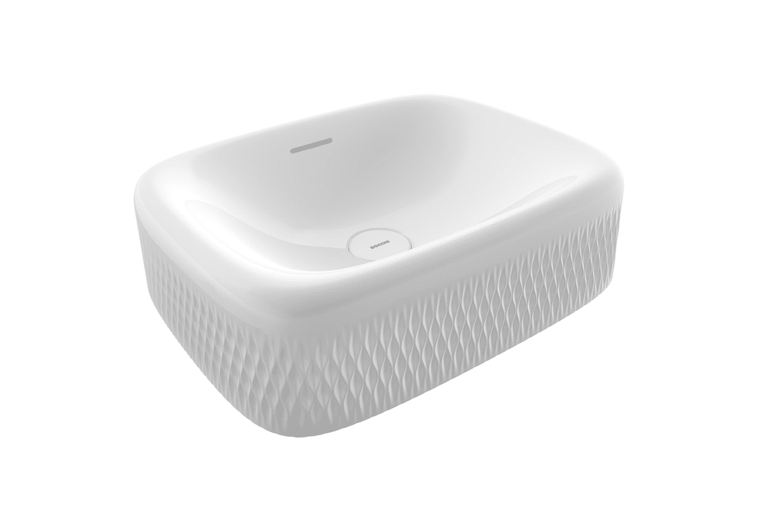 Bocchi New Age Tezgah Üstü Lavabo 55 cm Parlak Beyaz