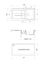 Bocchi Prato 990x500 1.5 Gözlü Damlalıklı Bianco Latte