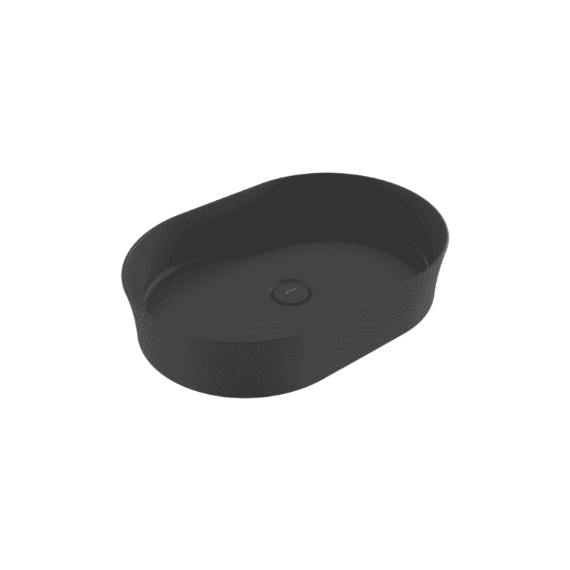 Bocchi Sottile Slim Line Tezgah Üstü Elips 55X38 cm Lavabo Mat Antrasit