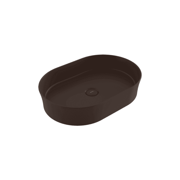 Bocchi Sottile Slim Line Tezgah Üstü Elips 55X38 cm Lavabo Mat Kahve