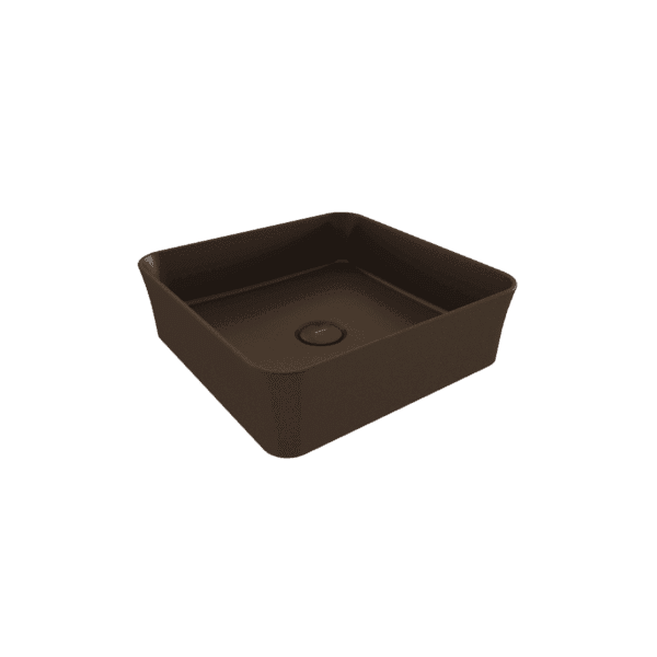 Bocchi Sottile Slim Line Tezgah Üstü Kare 38X38 cm Lavabo Mat Bronz