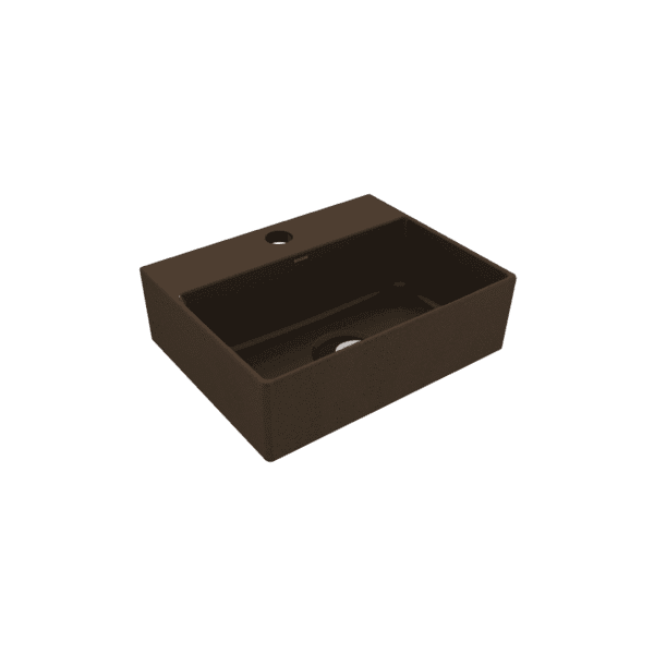 Bocchi Sottile Slim Line Tezgah Üstü Lavabo 30x24 cm Mat Bronz