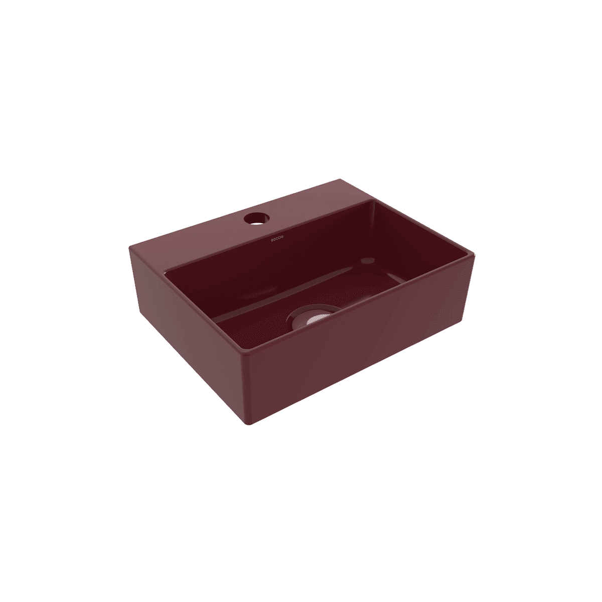 Bocchi Sottile Slim Line Tezgah Üstü Lavabo 30x24 cm Parlak Burgonya Bordosu Bocchi Sottile Slim Line Tezgah Üstü Lavabo 30x24 cm Parlak Burgonya Bordosu