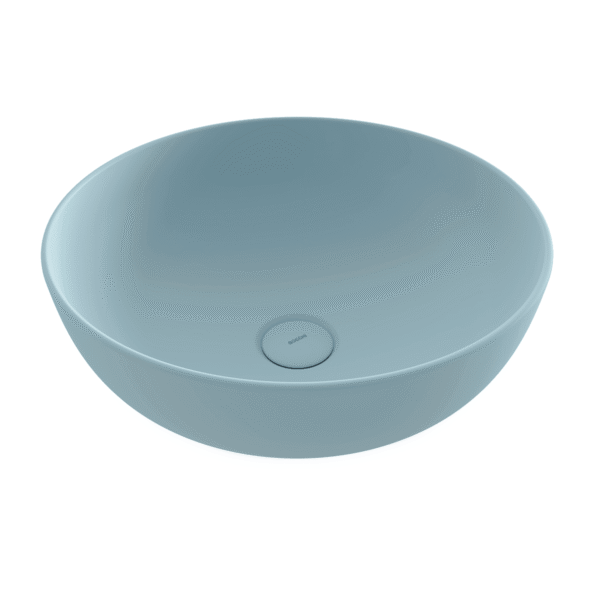 Bocchi Sottile Slim Line Tezgah Üstü Lavabo 38 cm Mat Buz Mavisi