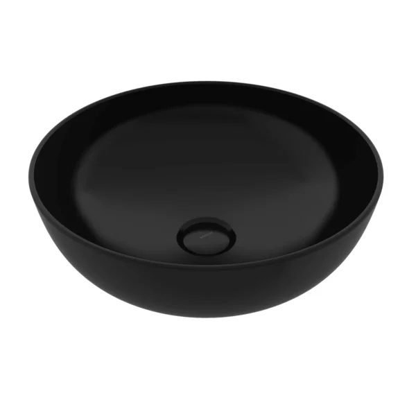 Bocchi Sottile Slim Line Tezgah Üstü Lavabo 38 cm Parlak Siyah