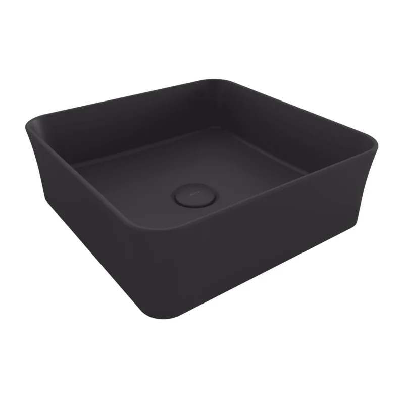 Bocchi Sottile Slim Line Tezgah Üstü Lavabo 38x38 cm Mat Antrasit